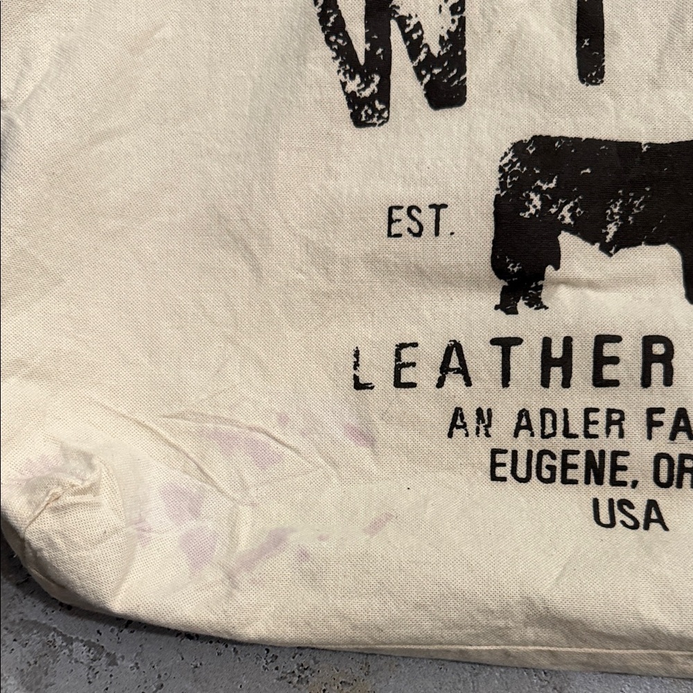 Will Leather Goods reversible Olive and Plum Tote - Picture 7 of 8